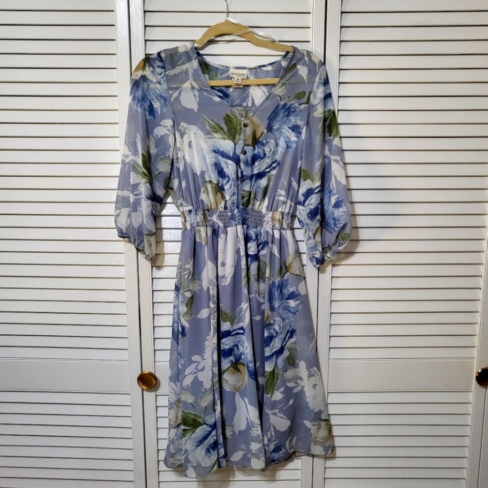 Modest Floral Midi Dress